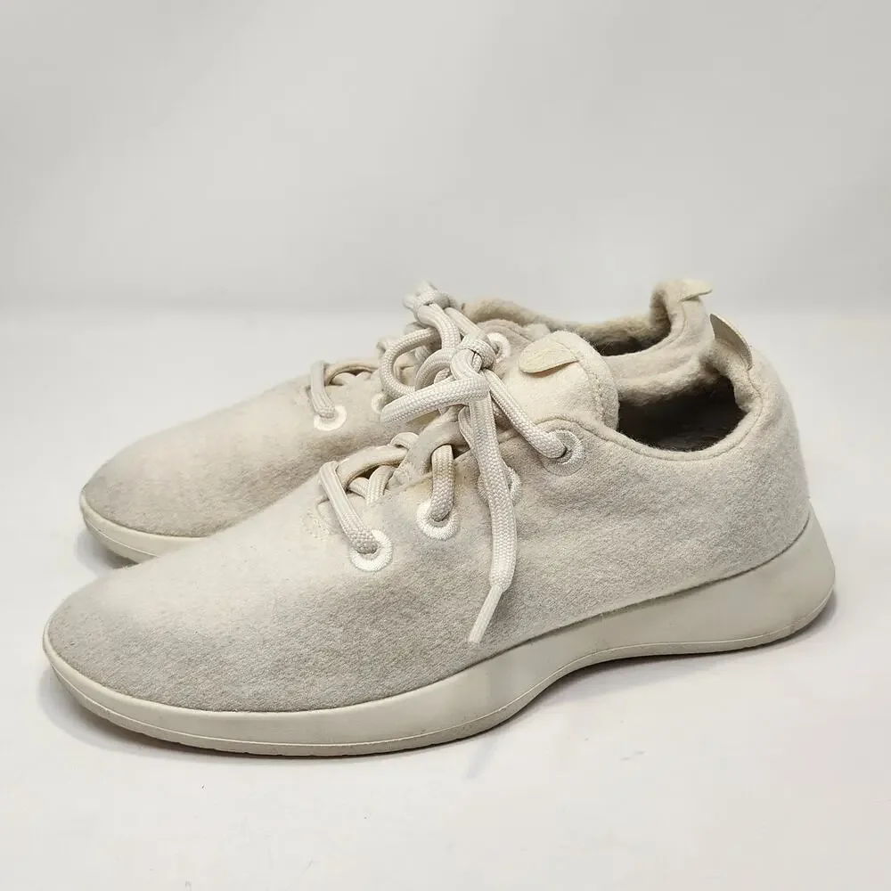 Allbirds Women Wool Runner Sneakers White Cream Size 6 Merino Wool Casual